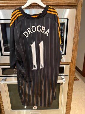 SOLD Authentic kit embellished Drogba #11 Soccer Jersey with English premier